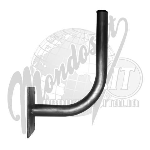 SUPPORTO A MURO IN ALLUMINIO PER FISSAGGIO PARABOLE Ø 4CM 2.5MM CORTO