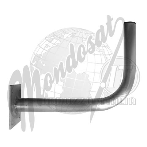 SUPPORTO A MURO IN ALLUMINIO PER FISSAGGIO PARABOLE Ø 5CM 2.5MM LUNGO